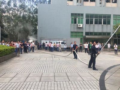 2018年119消防宣傳日深圳市華旭科技公司安全教育暨消防演練紀實